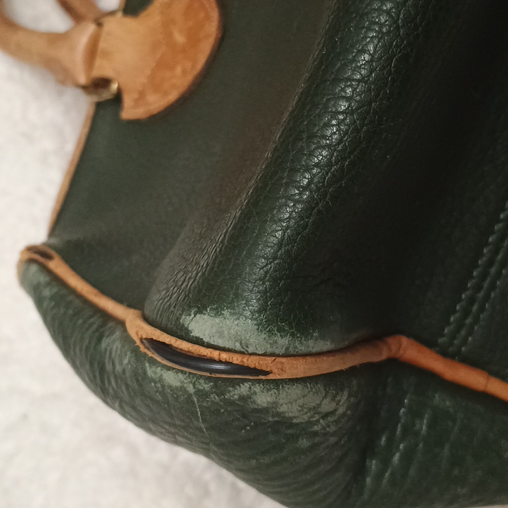 Dooney & Bourke Green and Tan Satchel Structured Design - Picture 4 of 7